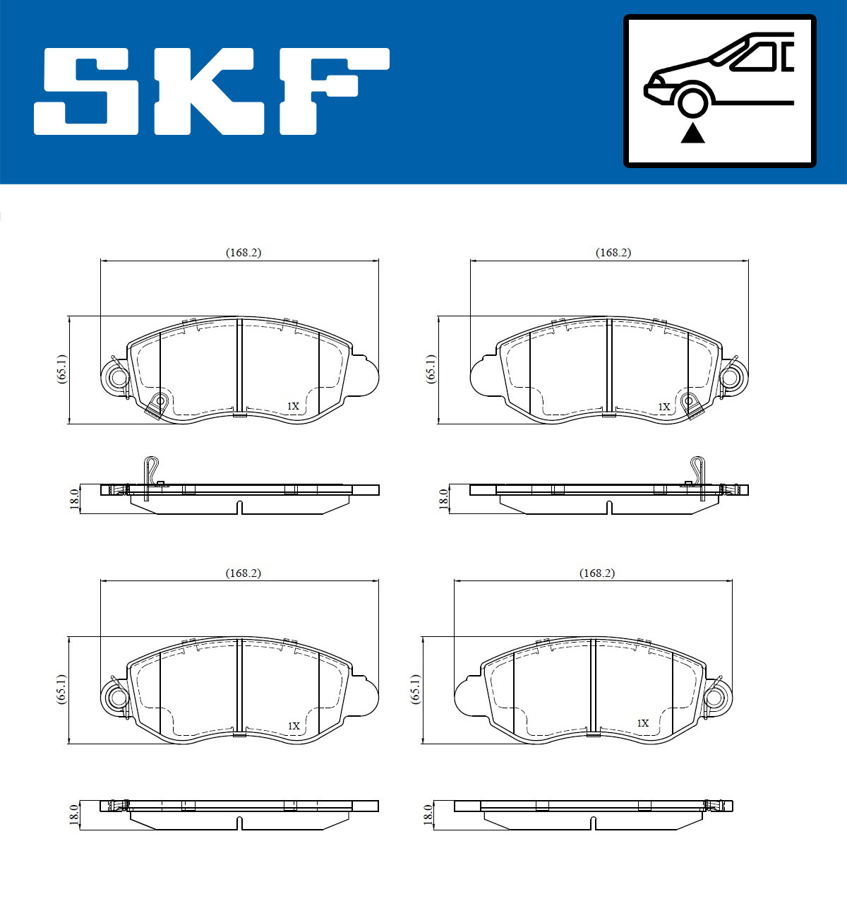 Placute frana SKF VKBP80798A